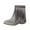 Grey, variant on Wensltd Fall Shoes for Women Fashion Casual Trendy Winter Chunky Heel Tassel Suede Ankle Boots Black
