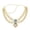 Gold, variant on Eye Catching Belly Dance Hip Belt Multi Layer Waist Chain Decoration with Metallic Flowing Fringe Accents