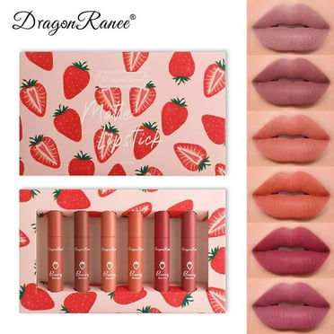 BGZLEU 6 Pcs Nude Matte Liquid Lipstick Makeup Set, Natural Nude Lipstick Velvet Air Moisture Smooth Lip Stain,liquid Long-Lasting Wear Non-Stick Cup Not Fade Waterproof Lip Gloss for Women Makeup