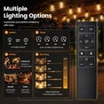 thumbnail image 4 of Mylorn Solar Outdoor String Lights 60FT, S14 LED Bulbs 25+1, 2700K Warm White Dimmable with Remote, 3 Modes, 2FT Spacing, Patio Lights for Balcony Cafe Yard Garden Decor, 4 of 9