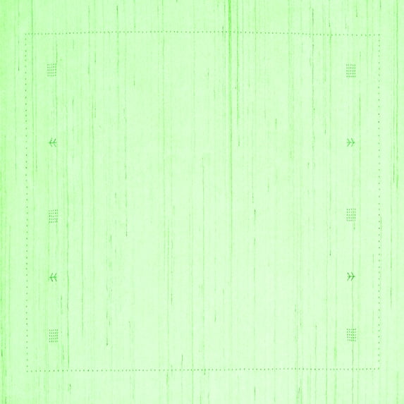 Ahgly Company Indoor Square Solid Green Modern Area Rugs, 5' Square