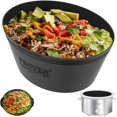 thumbnail image 1 of FROVEN 4 QT Doublures Ovales pour Mijoteuse Inserts en Silicone, Doublure de Cuisson Alimentaire Sûre, Réutilisable, Étanche au Lave-Vaisselle pour la Plupart des 4 Pintes Accessoires de Cuisine (Gris), 1 of 8