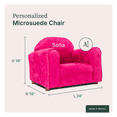 thumbnail image 5 of Keet Upholstered Customizable Children's Chair, Microsuede, Hot Pink, 5 of 5
