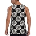 thumbnail image 3 of Gaeub White Sunflowers Men's Athletic Tank Top, Workout Sleeveless Shirts, Running Tank Tops for Gym, Running, Training - Medium, 3 of 9