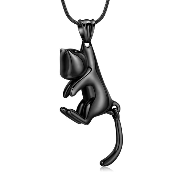 3D Carried Cat Urn Pendant Cremation Jewelry for Ashes Kitten Holder Memory Necklace Pet Memorial Jewelry