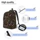 thumbnail image 3 of Disketp Decorative Feathers print Canvas Backpack Lightweight Travel Daypack Student Rucksack Laptop Backpack-Small, 3 of 5
