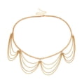 thumbnail image 1 of Qarigey Cadena de cintura exquisito adorno de múltiples capas para el vientre adornos de cinturón en forma de onda joyería de estilo Simple para Ropa, zapatos y accesorios Miscelánea Oro Qarigey AP009789-01, 1 of 6