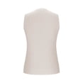 thumbnail image 7 of Qiopertar Women's Casual Sleeveless Round Neck Blouse Solid Color Tops Basic Comfy Streetwear Fashion T-Shirt, Beige XS, 7 of 7
