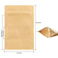 thumbnail image 3 of 10*15cm Bolsas con cierre de cremallera Kraft, 50 Uds., bolsas con muesca y ventana mate, 3 of 5