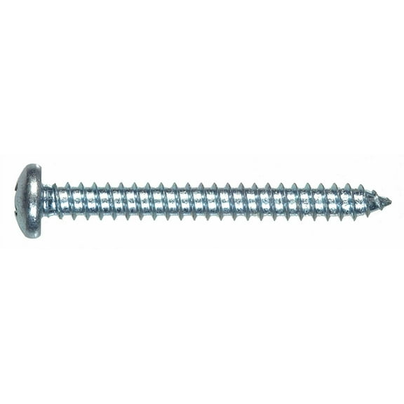 Hillman 6 in. x 1 in. L Phillips Pan Head Zinc-Plated Steel Sheet Metal Screws 100 1 pk