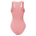 thumbnail image 3 of A2Y Women's Fashion Basic Premium Cotton Racerback Tank Body Suit Dusty Pink XL, 3 of 5