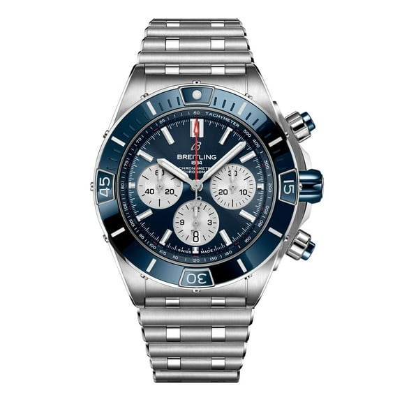 Breitling Super Chronomat Automatic Chronograph Blue Dial Steel Men's Watch AB0136161C1A1