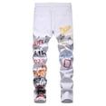 thumbnail image 3 of QHFBli Mens Baggy Jeans Vintage Ripped Straight Tube Color Contrast Slim Stretch Denim Pants, 3 of 6