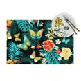 thumbnail image 4 of XMXY Woven Placemats Set of 6 PCS, Tropical Simple Flowers Table Mats Washable Heat Resistant Placemats, 4 of 6