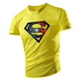 thumbnail image 1 of Camiseta de manga corta con cuello redondo para hombre, camisa holgada y cómoda con estampado de héroes 2D para las cuatro estaciones, deportiva, multicolor, talla grande, 1 of 4