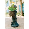 thumbnail image 5 of XBrand 24" H Faux Bronze Magnesium Oxide Walking Boy Garden Statue w/Small Flower Plant Pot, Outdoor Décor, Natural Design Sculpture, 5 of 10