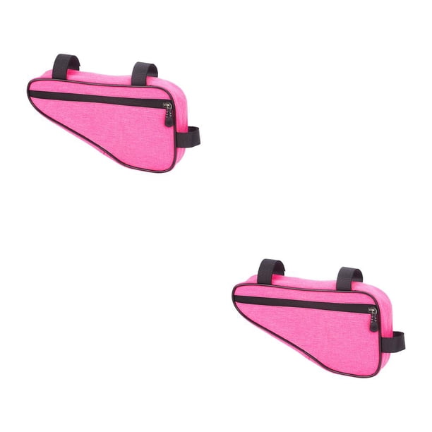 Sonducket Bolsa de tubo delantero para bicicletas de montaña, bolsa de gran capacidad colgante antiarañazos para bicicletas de carretera, soporte de Rosado 2piezas Sonducket CBP494859