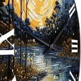 thumbnail image 3 of Designart "Reflections of Serenity Tranquil Blue River III" Lakes & Rivers Oversized Wall Clock, 3 of 5