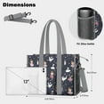 thumbnail image 5 of Teacher Tote Bag,Dark Blue Ballerina Princess Pattern Teacher Utility Tote Bag,Large Work Tote Bags for Women with Multiple Pockets,Top Zipper Closure,13.8x10.6x6.7 Inch, 5 of 5