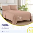 thumbnail image 4 of Sweet Home Collection Queen Sheet Sets, Classic 1800 Series Deep Pocket 4 Piece, Luxury Soft Microfiber Bed Sheet Sets, Taupe, 4 of 5