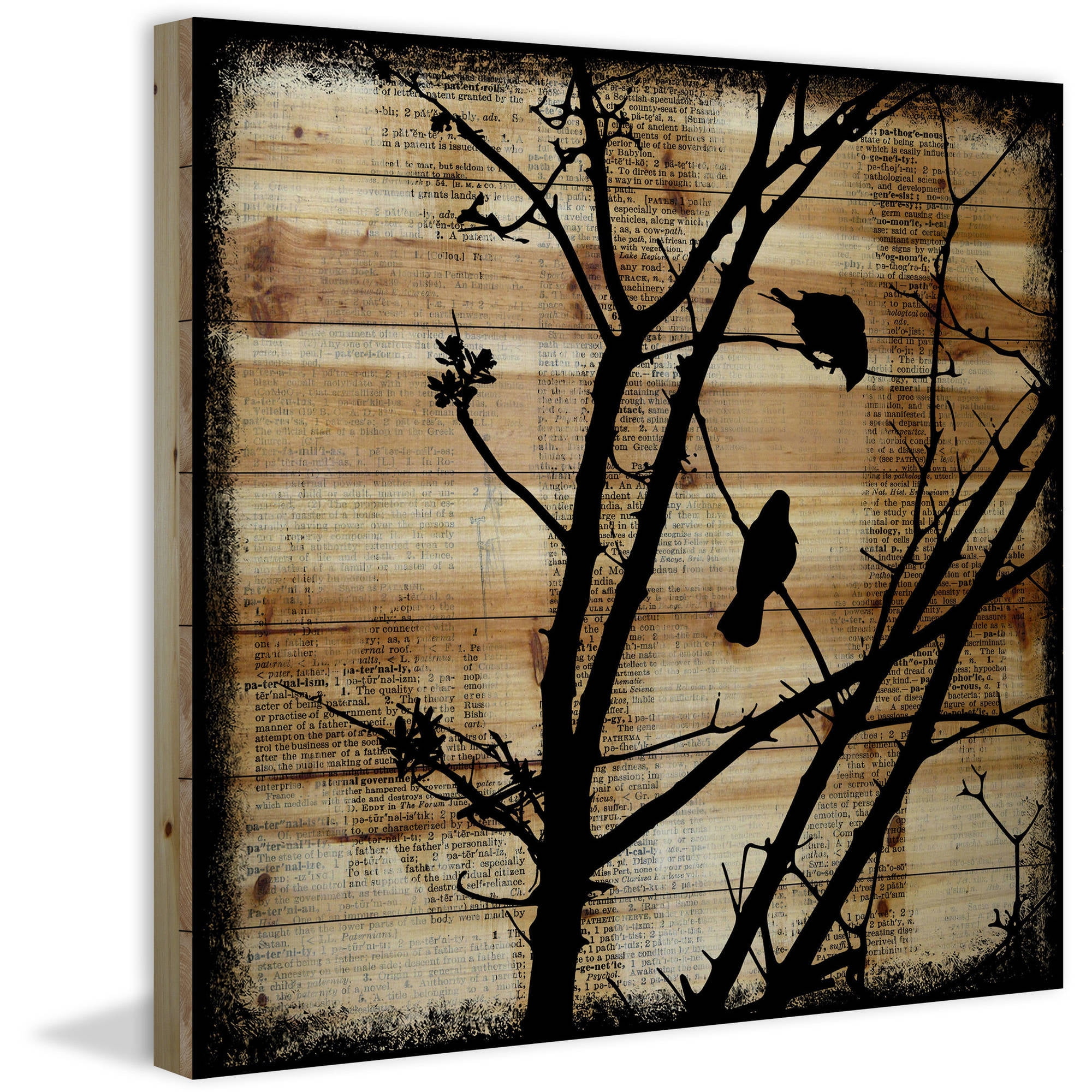 Marmont Hill "Upstairs Neighbor" by Vicki Butler Painting Print on Natural Pine Wood