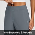 thumbnail image 3 of Pantalones BALEAF para mujer, elástico, de trabajo, con bolsillos, gris oscuro, talla M, 3 of 7