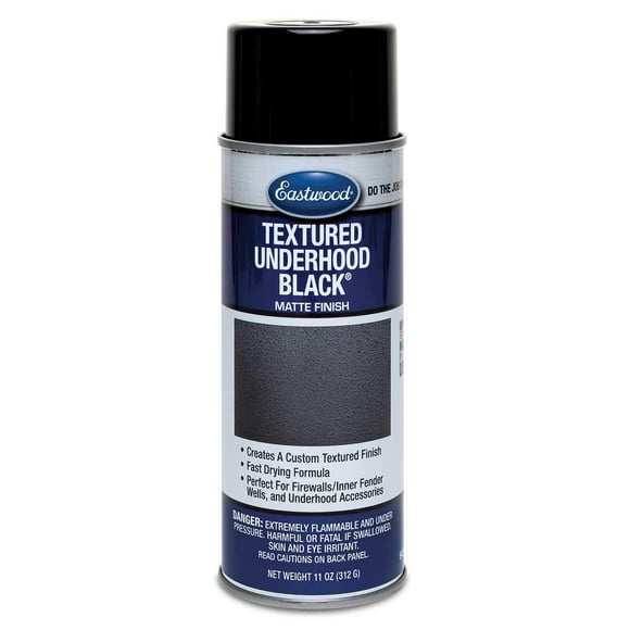 Eastwood Aérosol Texturé Noir Mat pour sous-Capot 11 oz pour Parois Coupe-Feu Puits d'Aile Intérieure