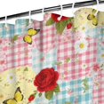 thumbnail image 3 of Pioneer Flower Floral Print Pattern Shower Curtain 36"x72", Bathroom Decorative Shower Curtain Set with 12 Hooks, Waterproof Washable, 3 of 6