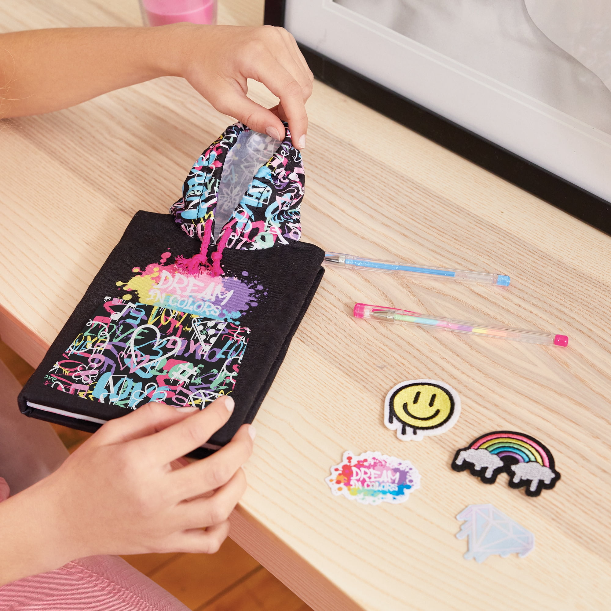 Three Cheers For Girls: Street Style Journal Set - 7 Piece Set, 160 Page Lined Journal, Hoodie Style Cover, Includes 2 Patches, 2 Stickers, 2 Gel Pens, Tweens & Girls 6+