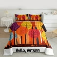 thumbnail image 2 of Feelyou Hallo Autumn 01, Cartoon Fall Tree Twin Comforter Sets, Modern Minimalism Reversible Bedding Set, Lightweight Room Decor,2 Pieces, 2 of 8