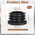 thumbnail image 2 of Uxcell 30 Pack Tapón de Agujero de Plástico, 1 3/16" (30mm) OD Tapa de Tubo Redonda que se Ajusta a Agujeros de 24-27mm para Patas de Muebles de Metal, Sillas, Mesas, Negro, 2 of 7