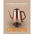 thumbnail image 5 of DmofwHi 1000W Gooseneck Electric Kettle (1.0L),100% Stainless Steel BPA Free Tea Kettle with Auto Shut - Off Protection, Pour Over Coffee Kettle -Copper, 5 of 7