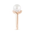 thumbnail image 3 of ANGARA Classic South Sea Cultured Pearl Bypass Ring in 14K Rose Gold for Women | June Birthstone, Birthday, Anniversary, Jewelry Gift for Women | Pearl Ring, 3 of 8