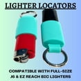 thumbnail image 2 of Keychain Lighter Holders | 2 Pack | 16 Colors | Lighters Not Included | Lighter Sleeve, Case, Holder Keychains for BIC J6 Lighters (Sky Blue), 2 of 7