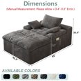 thumbnail image 5 of Leumius Oversized Chaise Lounge Chair Indoor,Corduroy Upholstered Sofa Bed with Deep Seat,Cozy Lounge Chair Sleeper Sofa for Living Room,Bedroom,No Assembly Required,Dark Gray, 5 of 5