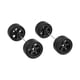 thumbnail image 5 of 2 ruedas y neumáticos RC a escala 1/64, fácil instalación, pieza RC resistente con llanta para modelos de automóviles, niños, adultos, coleccionistas negro, 5 of 10