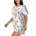 thumbnail image 2 of Bingfone Geometric Spots Print Pajamas Sets for Women Soft Short-Sleeved Pjs with Lounge Shorts Two Piece Sleepwear, 2 of 8