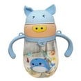 thumbnail image 3 of Hot Sale! Miyuadkai Glass Beverage Bottle Clearance Cute Children Cartoon Water Bottle Portable Kids Cute Plastic Water Bottle with Straw Kitchen Blue, 3 of 4