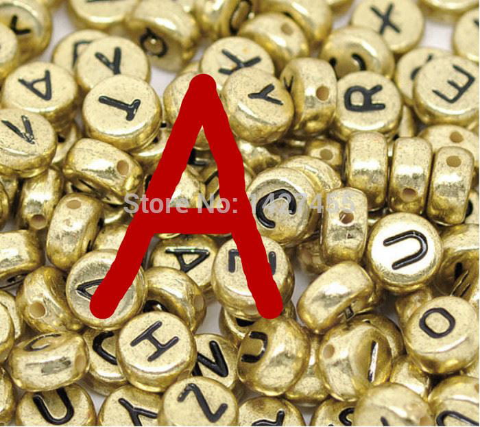 400 Mix Colour Alphabet Letter Beads 6.5mm Acrylic Jewellery Making Beads 