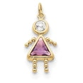 thumbnail image 1 of 10K Yellow Gold June Girl Birthstone Charm, 1 of 2