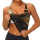 thumbnail image 3 of Fotbe Luxurious Gold Flow Sujetador Deportivo Largo sin Aros para Mujer con Almohadillas y Soporte Medio, Transpirable y Absorbente, Camiseta Tipo Chaleco o Tank Top-Small, 3 of 8