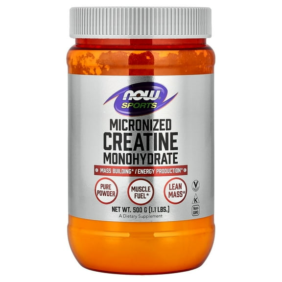 NOW Sports Nutrition, Micronized Creatine Monohydrate Powder 500 g, 300 g (10.6 oz)