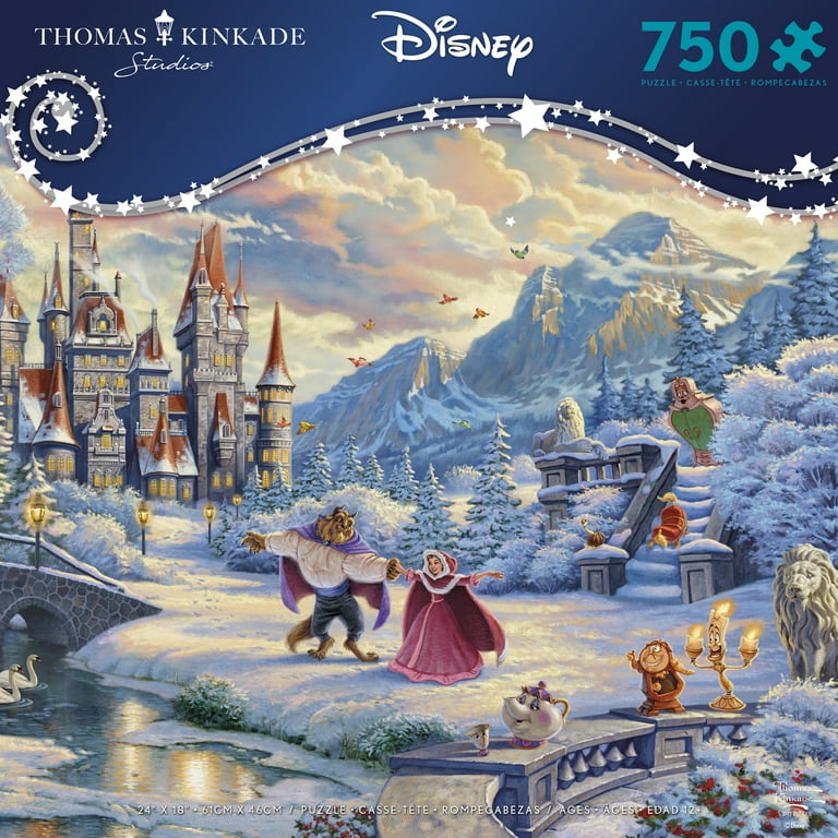 Ceaco - Thomas Kinkade - Disney - Beauty & the Beast's Winter