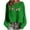 #136-Green, variant on Craaazy Shirts For Women Christmas Fashion Casual Printed Round Neck Loose Long Sleeve Capless Sweatshirt Gifts For Women