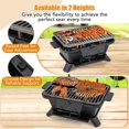 thumbnail image 2 of Portable Hibachi Grill, Double-sided Cast Iron Grill with Air Regulating Door & Fire Gate, Grate Lifter, Ideal for Outdoor Picnic, Camping & Backyard Barbecue Cooking, 2 of 8