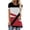 506_Red, variant on Texiao Women's Fashion Casual Printed Round Neck Short Sleeve Front Long Back T Shirt
