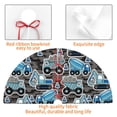 thumbnail image 4 of Rateoe Blue Excavator Print Christmas Tree Skirt 48" for Xmas Holiday New Year Party Circle Tree Mat Ornaments Decoration, 4 of 7