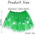 thumbnail image 2 of Glimmering Sequin LED Light Up Half Skirt Tutu With Starry Netting For Adults Sparkling Party Wear Dance Skirts for Women Skater Skirt plus Size Linen Skirt Ballet Skirts for Girls Rip Skirt Length 2, 2 of 5