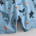 thumbnail image 6 of Ymyiu Boys Bathing Suit Toddler Baby Boys Swimsuits Trunk Long Sleeve Top Shorts Two Pieces Bathing Suit Swimwear Outfit 6-12 Months (Blue,6-12 Months), 6 of 6