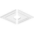 thumbnail image 7 of 14"W x 9 3/8"H x 4"ID x 4 3/4"C x 1"P Diamond Architectural Grade PVC Contemporary Ceiling Medallion, Two Piece, 7 of 7